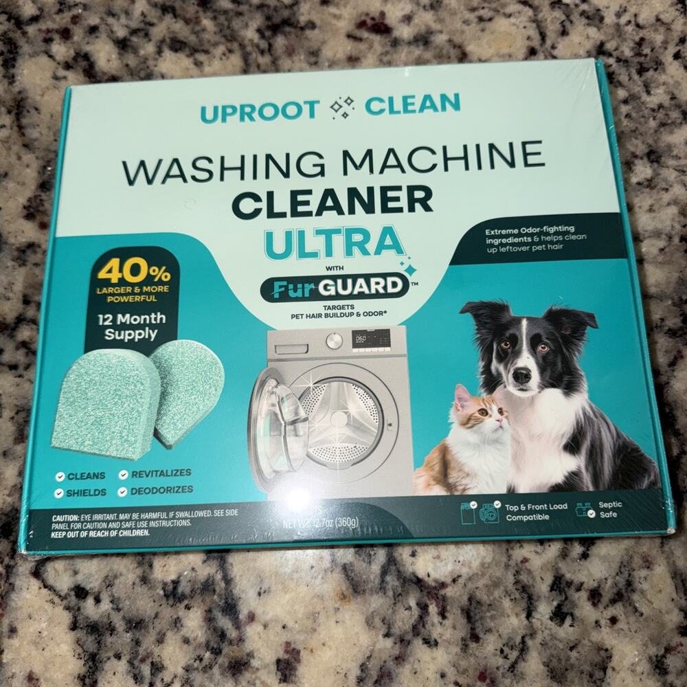 Uproot Clean Washing Machine Cleaner Ultra 24 Tablets New In Box Get Rid of Odor